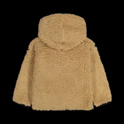 Felpa in pelliccetta con zip e marsupio per bambino