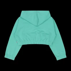 Felpa manica lunga con cappuccio e zip da bambina