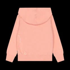 Felpa manica lunga con cappuccio e zip da bambina