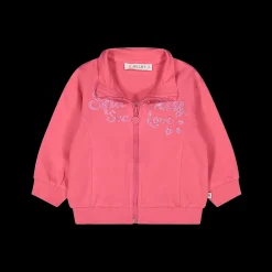 Felpa manica lunga con zip da bambina