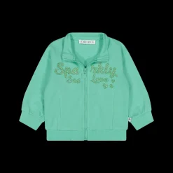 Felpa manica lunga con zip da bambina