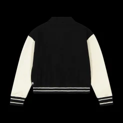 Felpa stile varsity in felpa diagonale per bambina