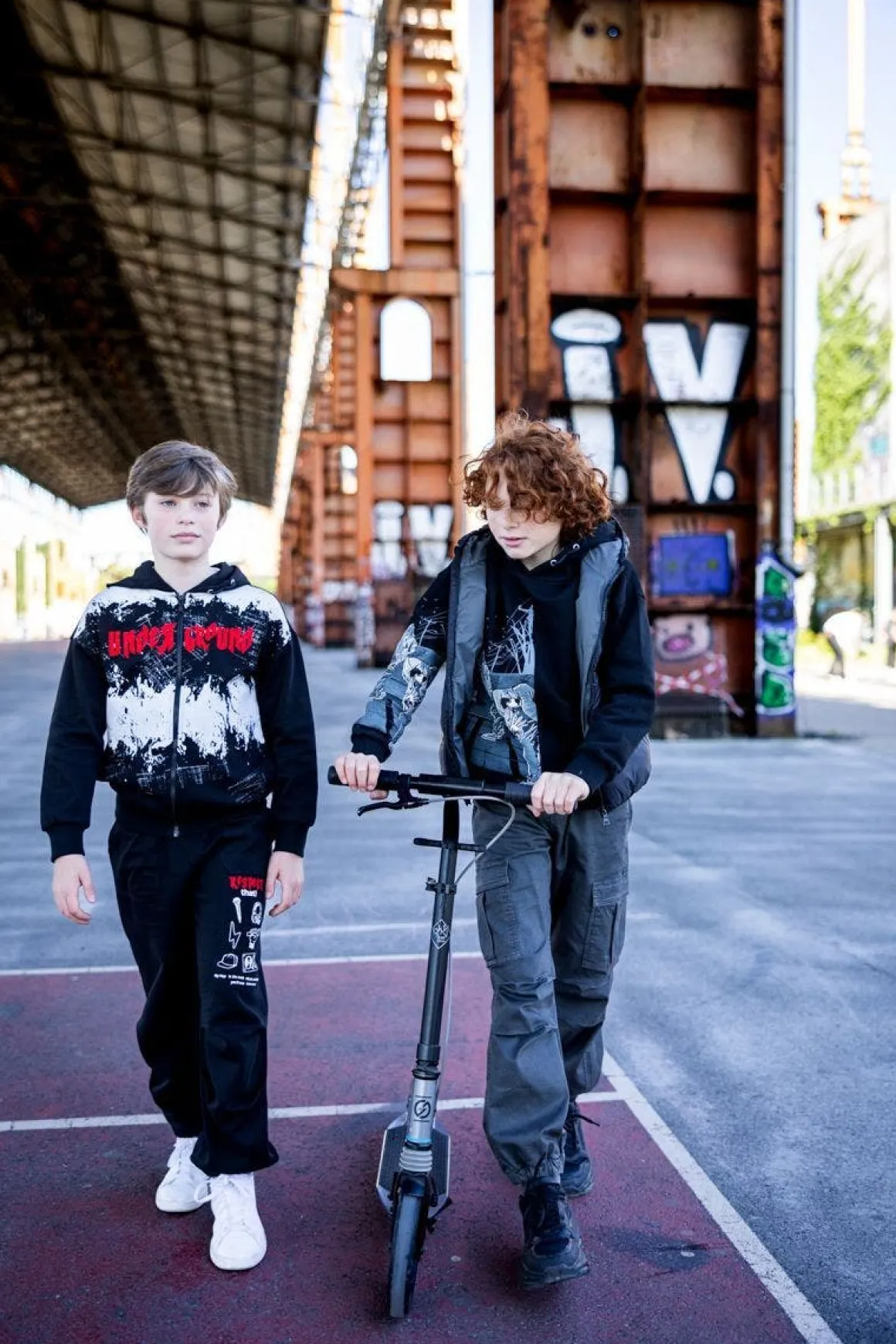 Felpa street con cappuccio per ragazzo