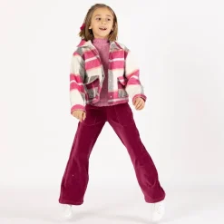Giacca cropped a quadri per bambina