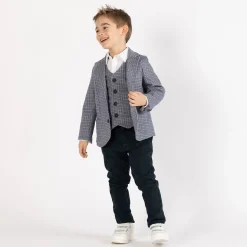 Giacca pied de poule per bambino