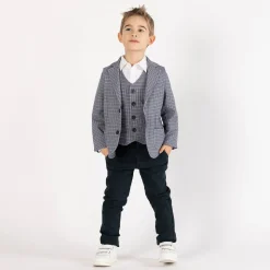 Giacca pied de poule per bambino