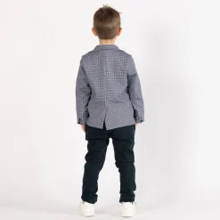 Giacca pied de poule per bambino