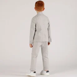 Giacca quadri grigio bambino