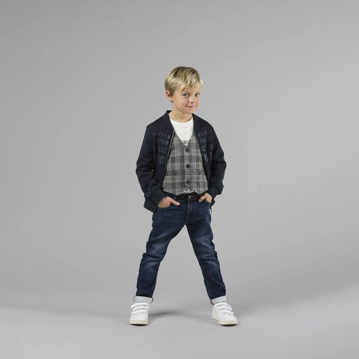Gilet a quadri per bambino