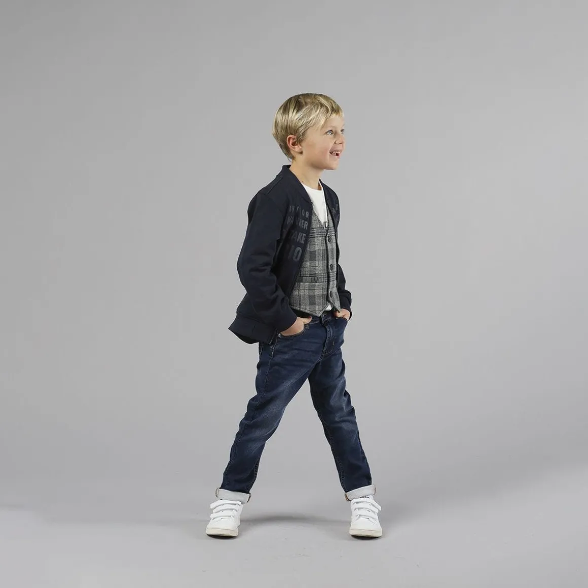Gilet a quadri per bambino