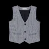 Gilet da bambino in tessuto rigato