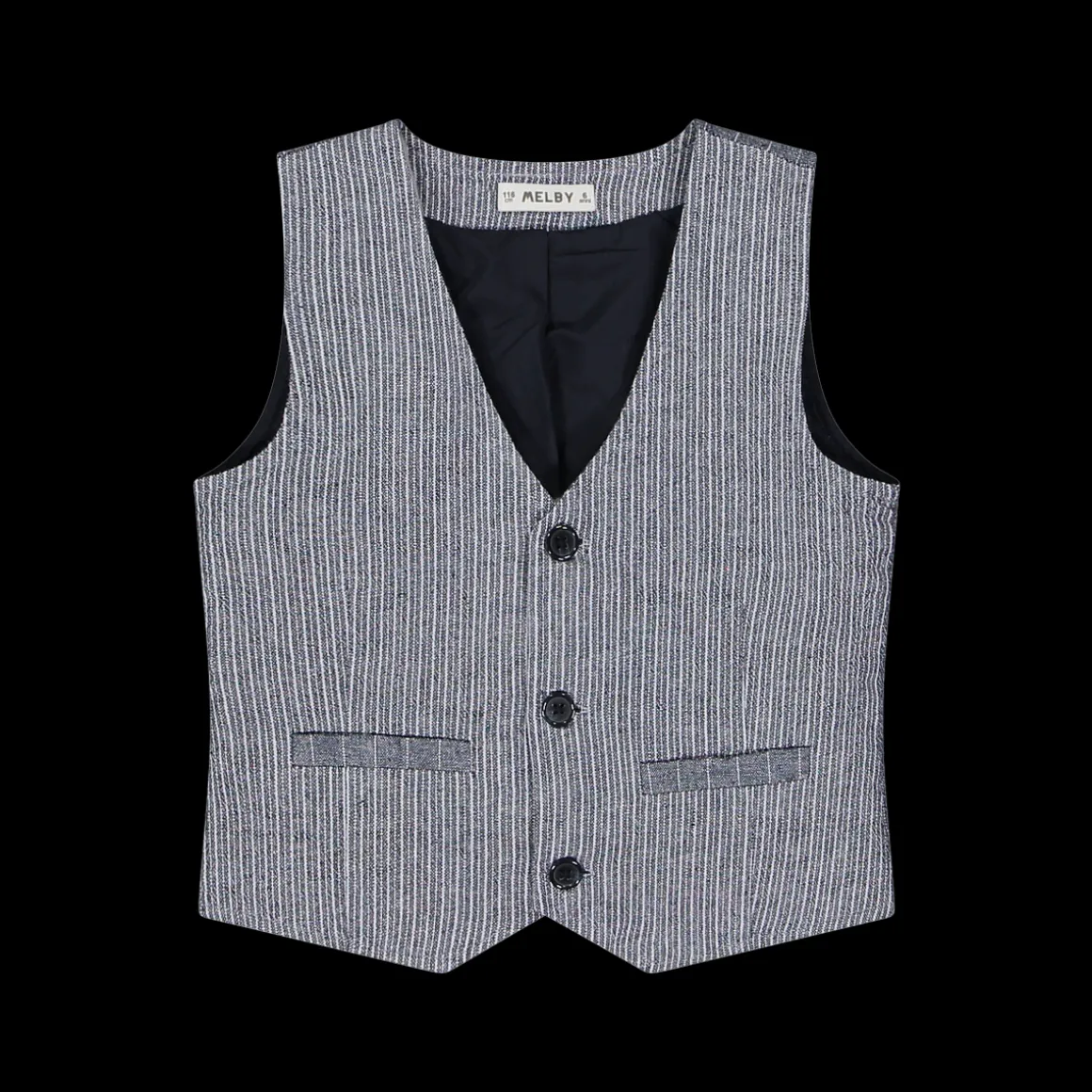 Gilet da bambino in tessuto rigato
