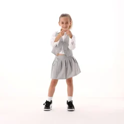 Gilet gessato per bambina
