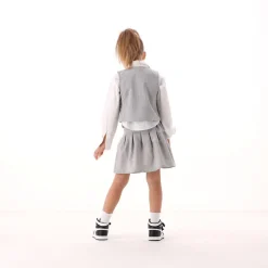 Gilet gessato per bambina