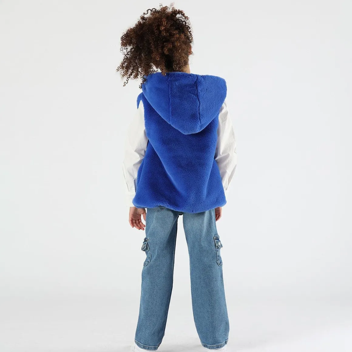 Gilet in ecopelliccia bambina