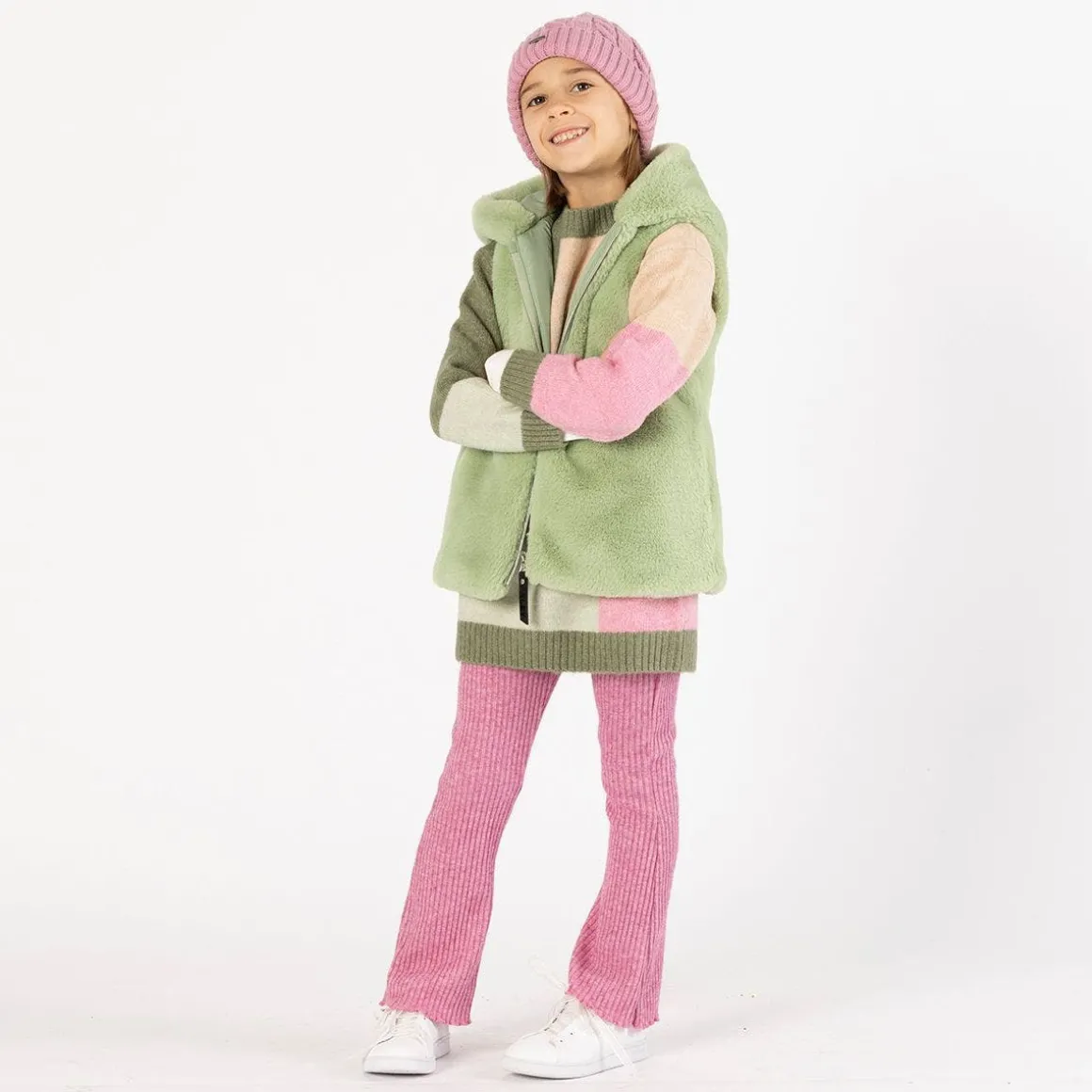 Gilet in eco-pelliccia per bambina
