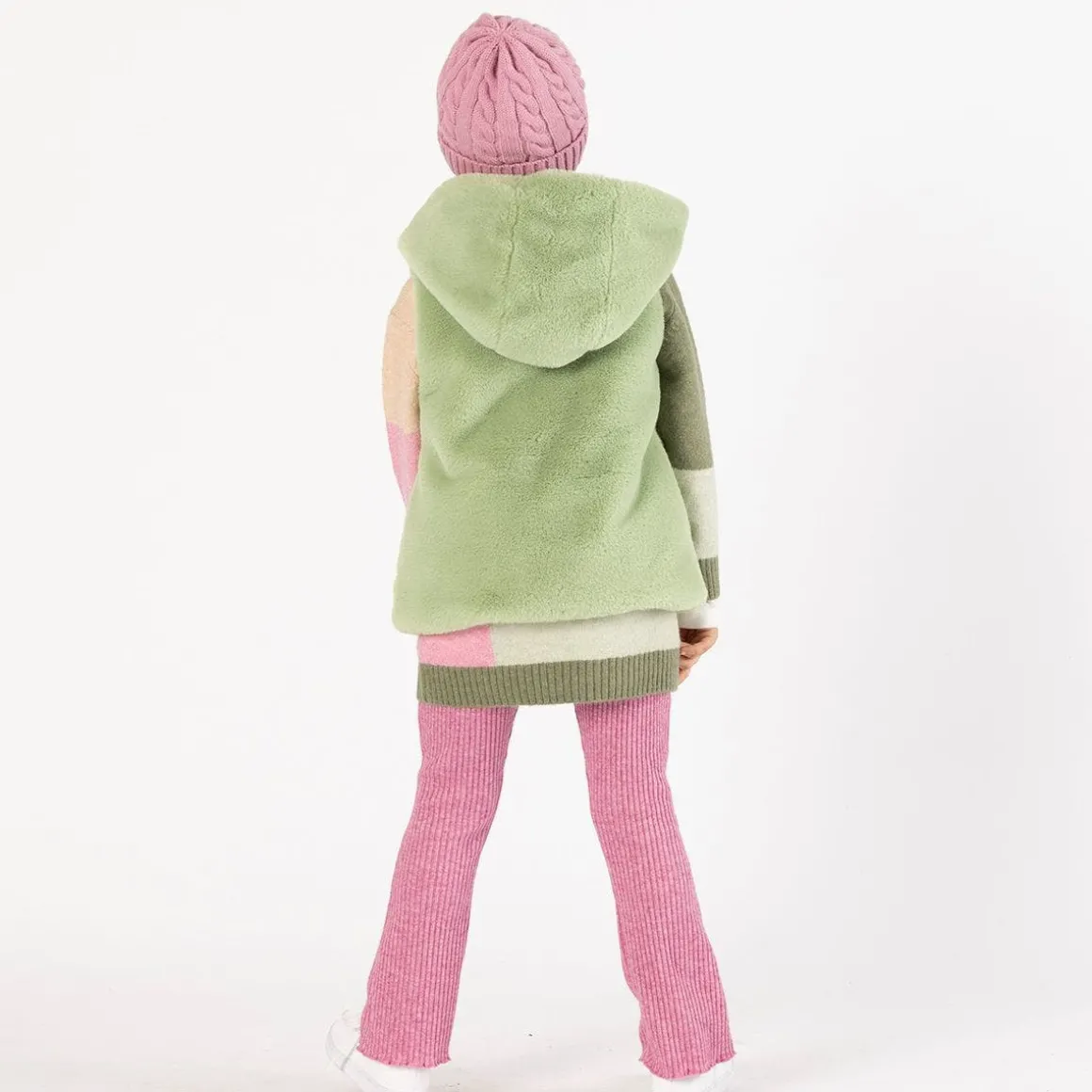 Gilet in eco-pelliccia per bambina
