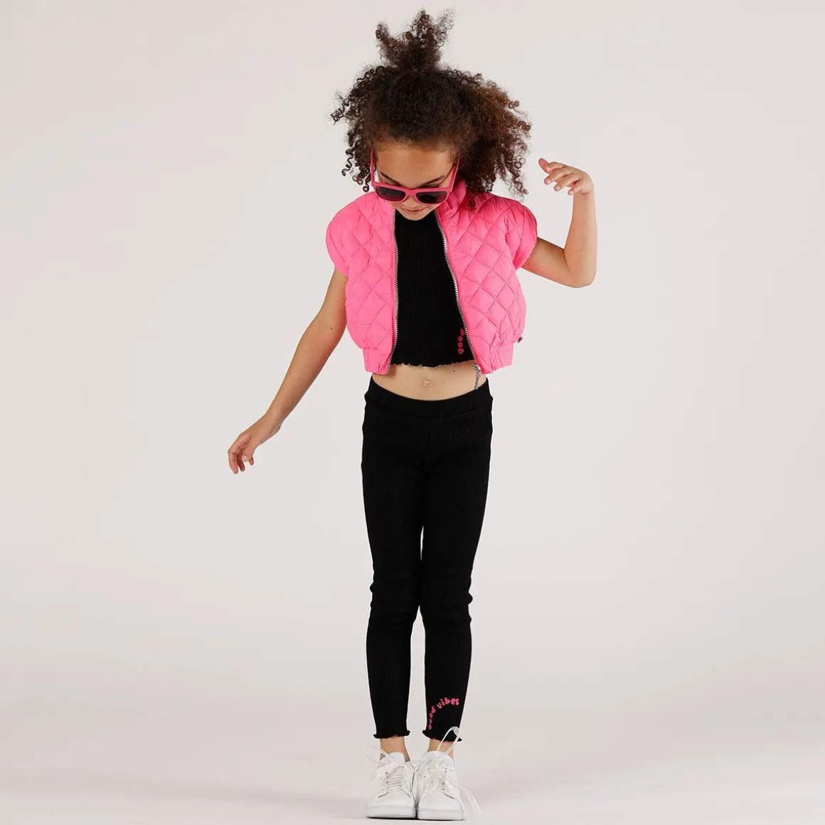 Gilet in nylon imbottito da bambina