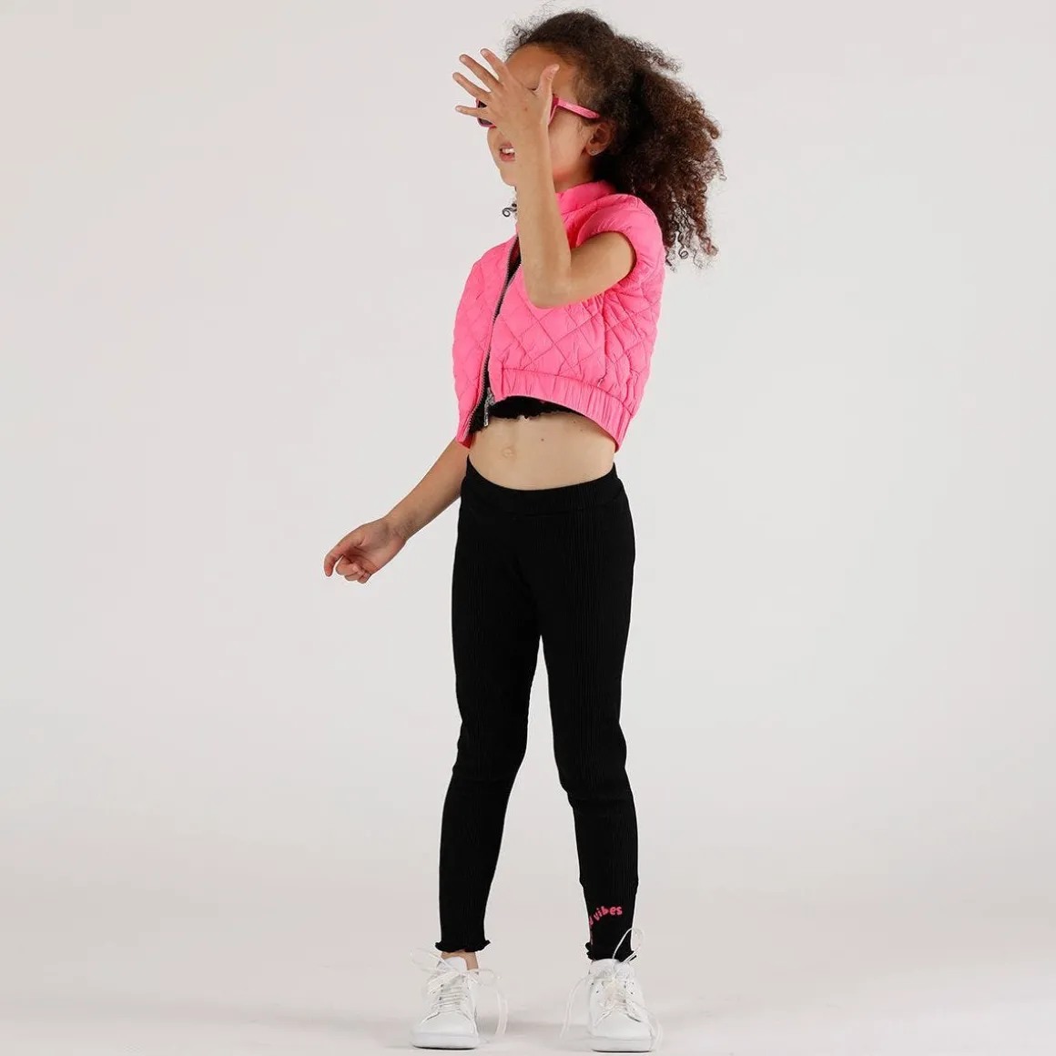 Gilet in nylon imbottito da bambina