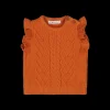 Gilet in tricot a trecce per neonata