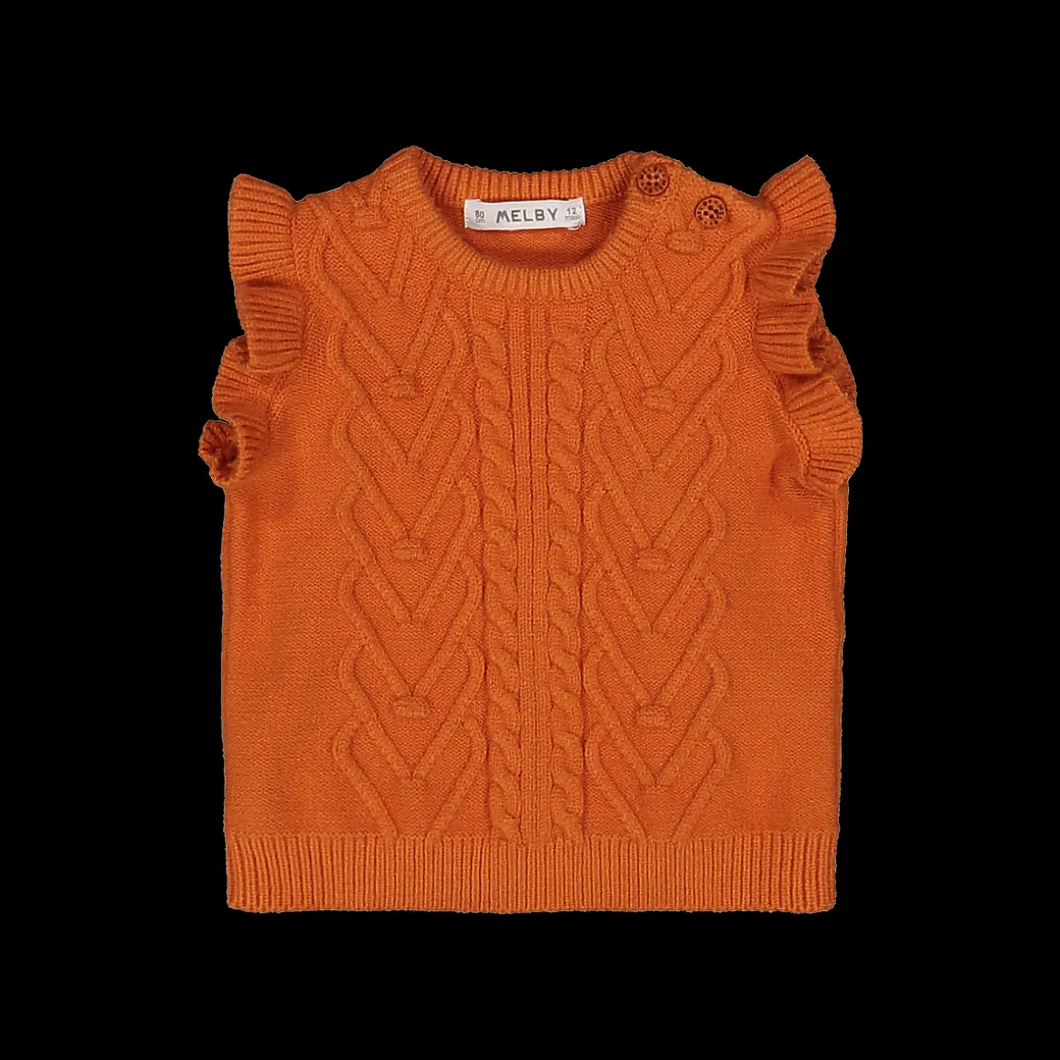 Gilet in tricot a trecce per neonata