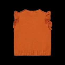 Gilet in tricot a trecce per neonata