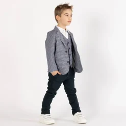 Gilet pied de poule per bambino