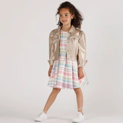 Giubbino in ecopelle da bambina