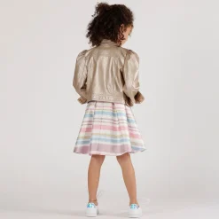 Giubbino in ecopelle da bambina