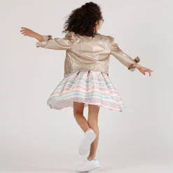 Giubbino in ecopelle da bambina