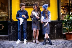 Giubbino in ecopelle per bambina