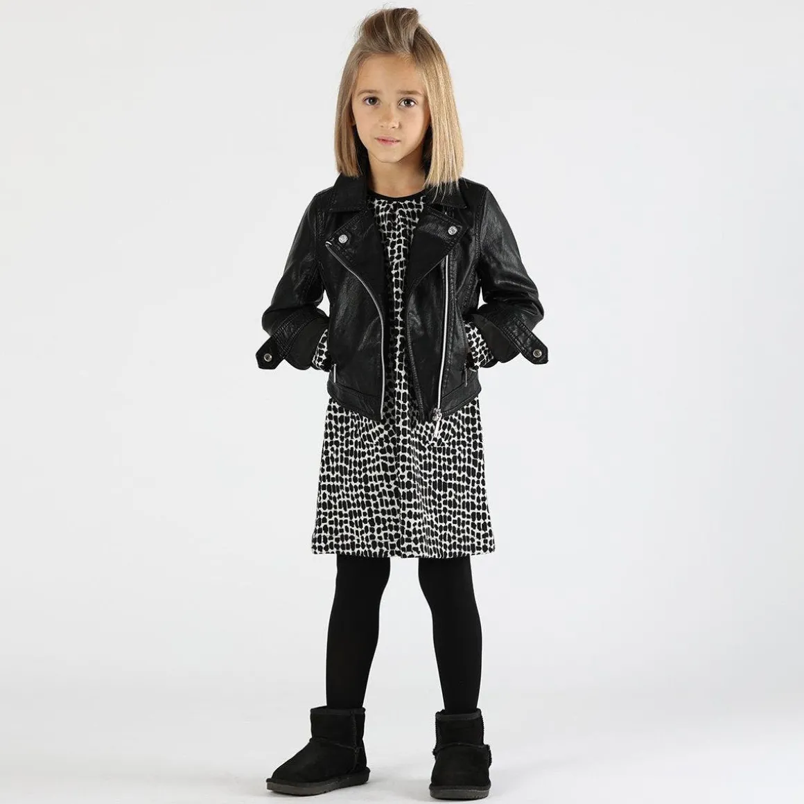 Giubbino in ecopelle per bambina