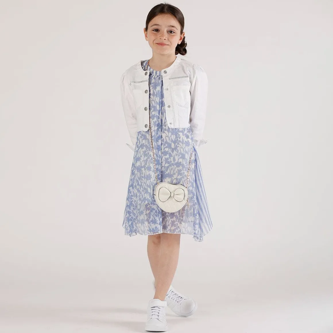 Giubbino in tessuto stretch da bambina