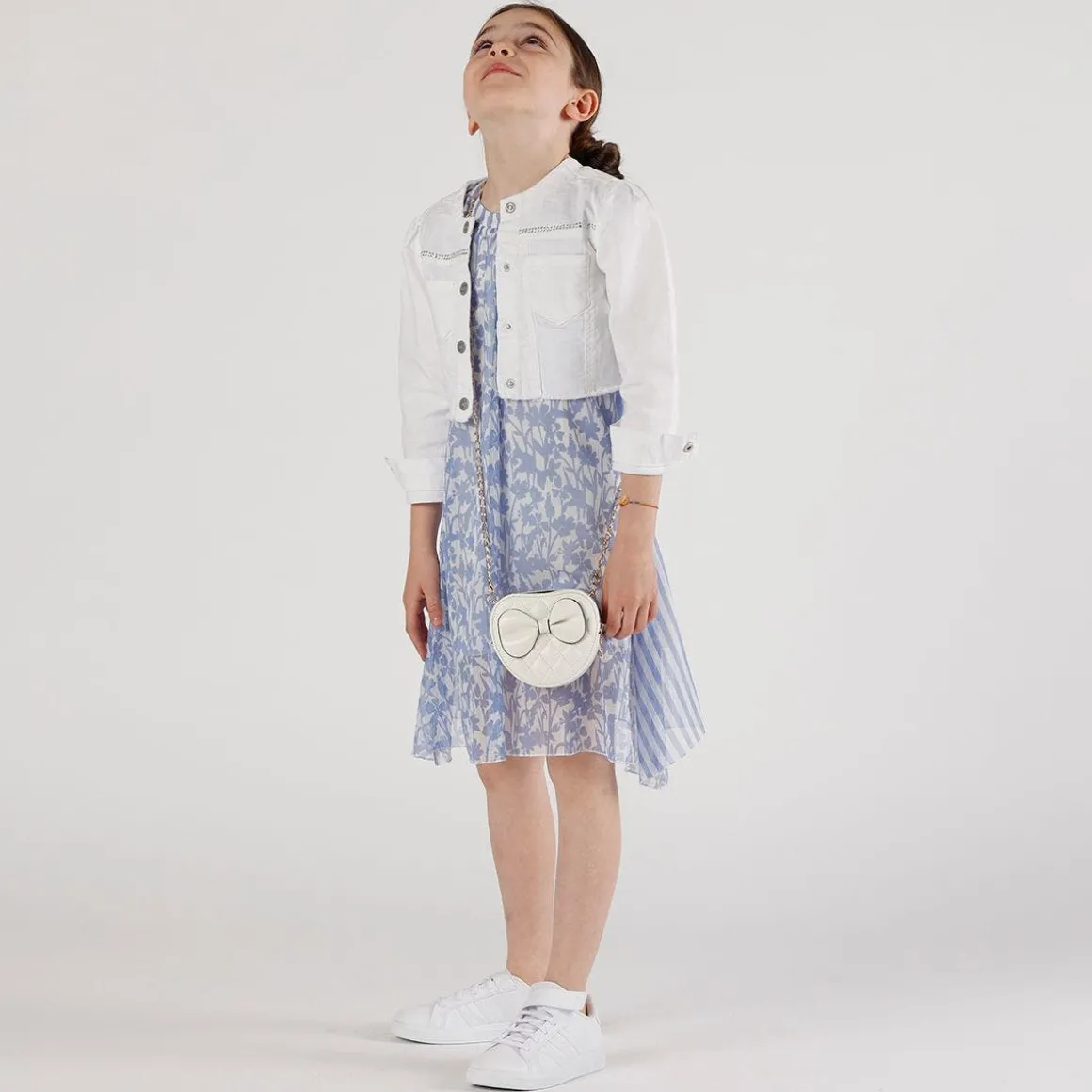 Giubbino in tessuto stretch da bambina