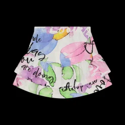 Gonna a balze stampata per bambina