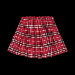 Gonna a piega in twill da bambina