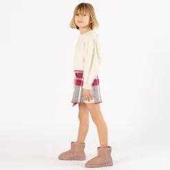 Gonna corta a quadri per bambina