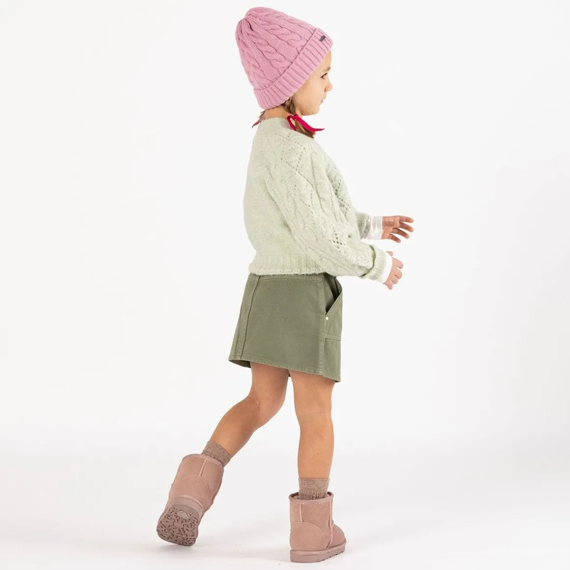 Gonna in gabardina per bambina