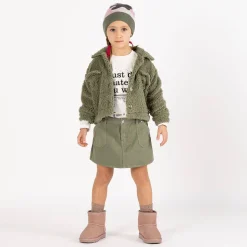 Gonna in gabardina per bambina