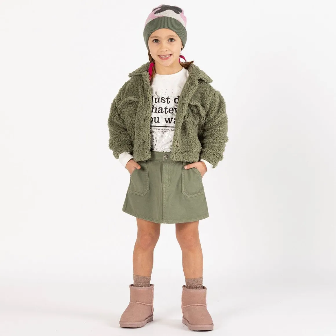 Gonna in gabardina per bambina