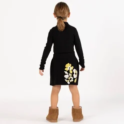 Gonna in tricot con fiori per ragazza