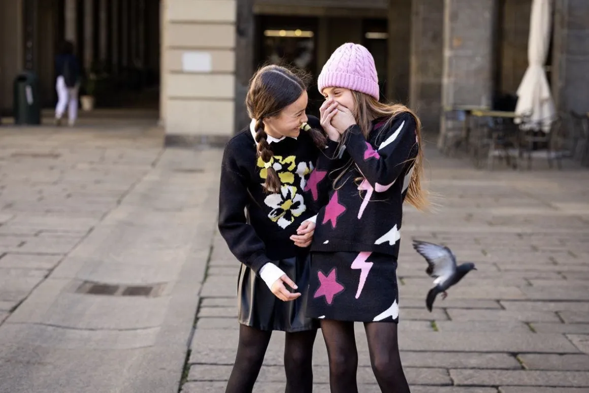 Gonna in tricot per bambina