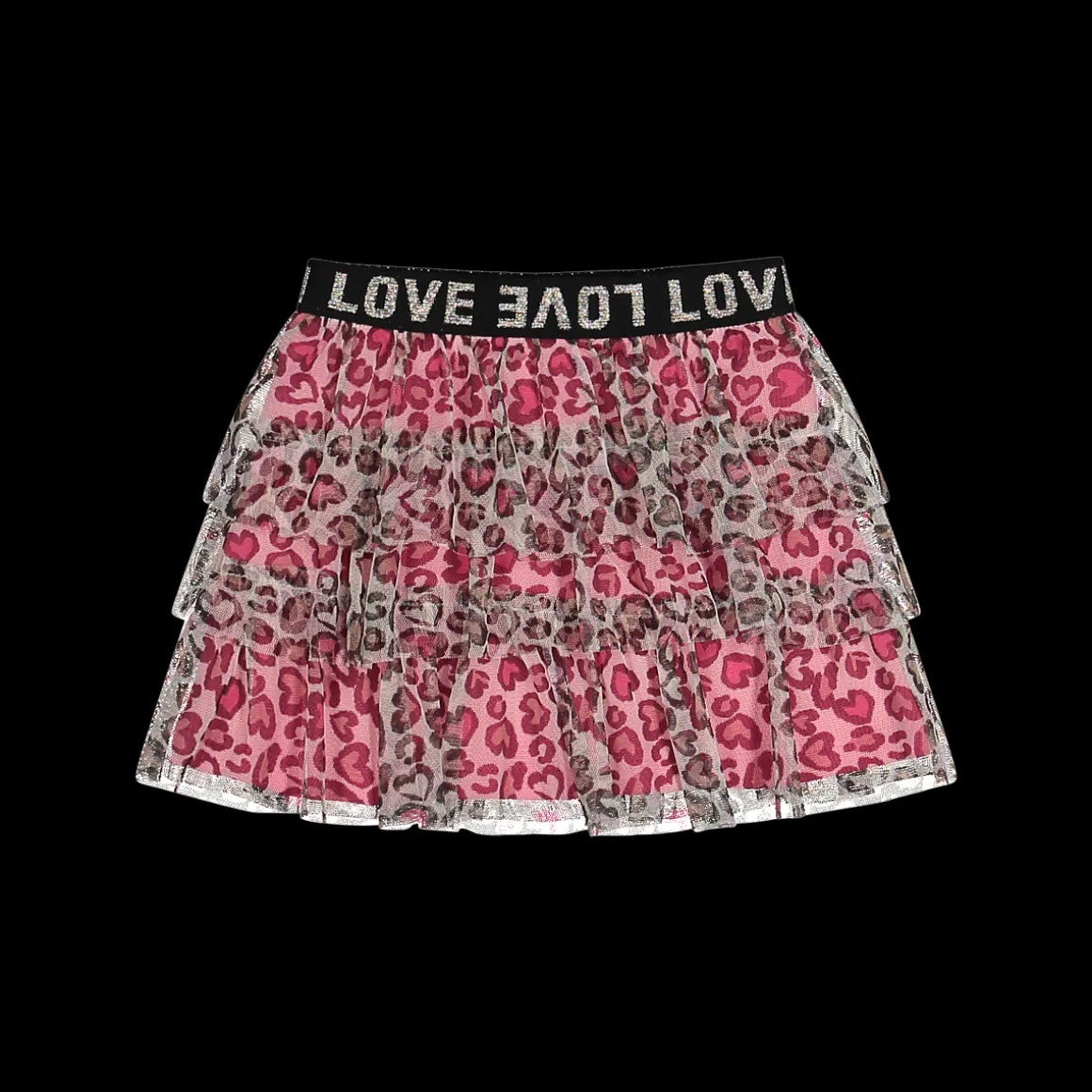 Gonna in tulle maculato per bambina