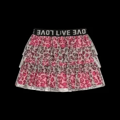 Gonna in tulle maculato per bambina