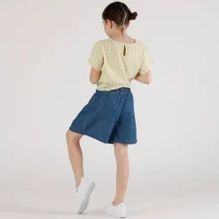 Gonnapantalone chambray da bambina