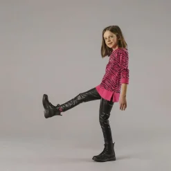 Leggings ecopelle per bambina