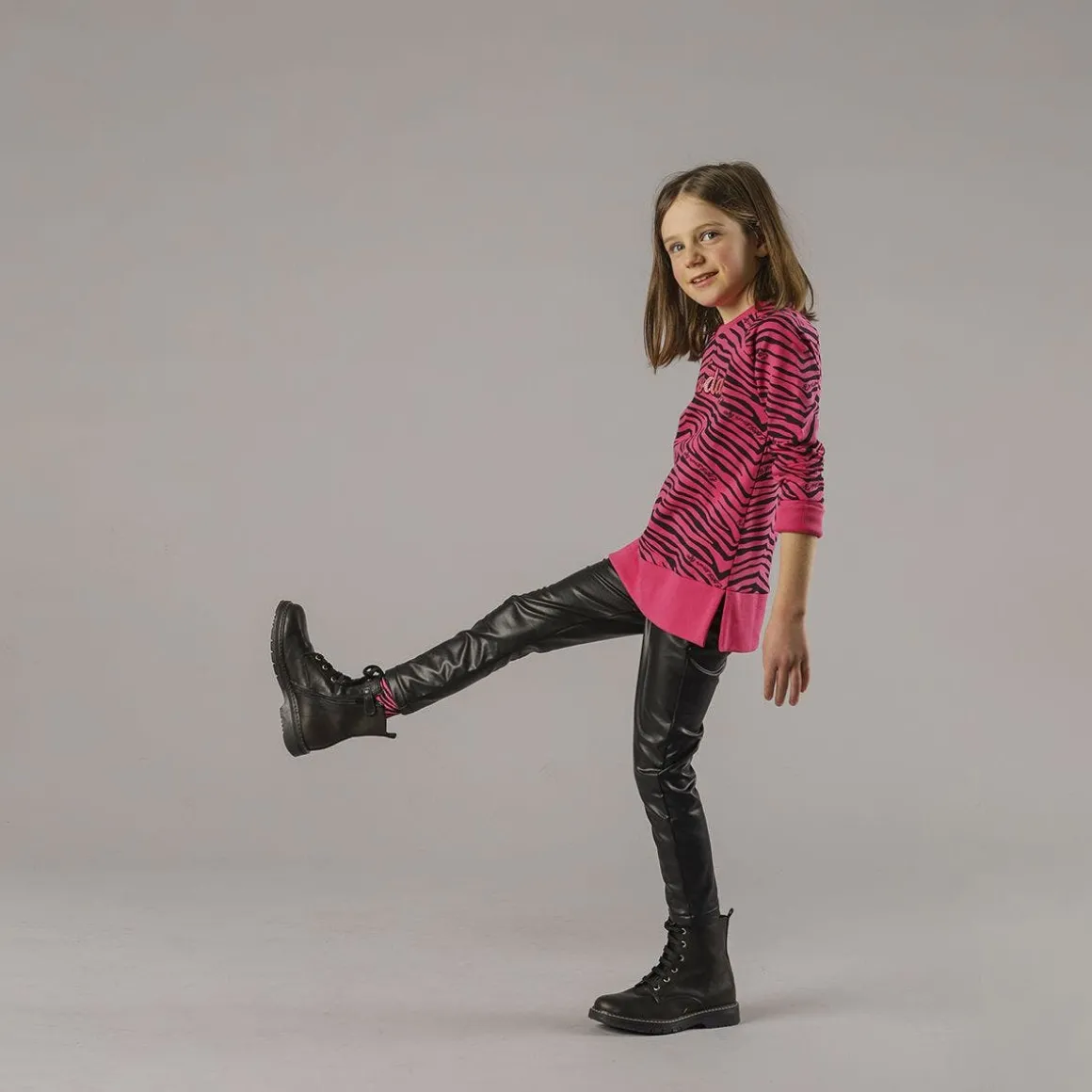 Leggings ecopelle per bambina