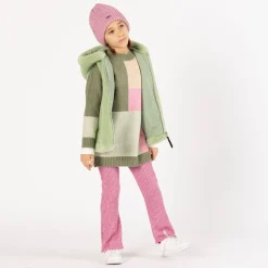 Leggings flare in costina per bambina