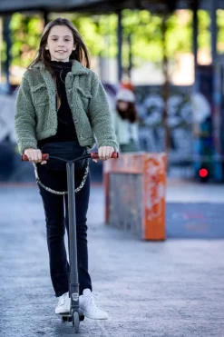 Leggings flare in costina per bambina