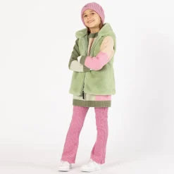 Leggings flare in costina per bambina
